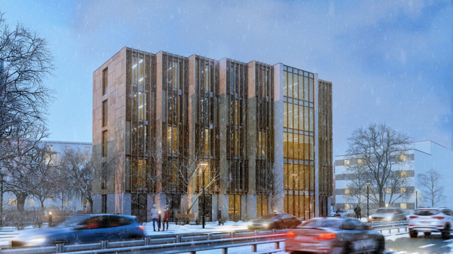 Projekt koncepcyjny przebudowy elewacji obiektu biurowo-usługowego w Gdyni